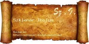 Szklenár Ibolya névjegykártya