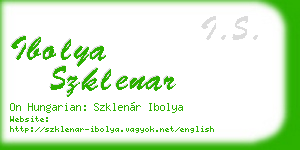 ibolya szklenar business card